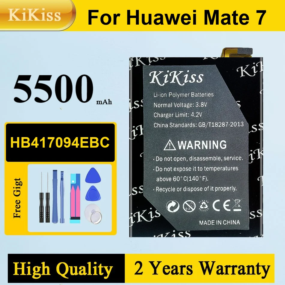 5500Mah Kikiss Battery HB417094EBC For Huawei Mate 7 Mate7 MT7 TL00 TL10 UL00 CL00
5500Mah Kikiss Battery HB417094EBC For Huawei Mate 7 Mate7 MT7 TL00 TL10 UL00 CL00