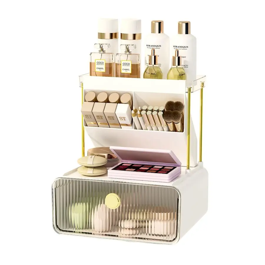 Органайзер для ванной комнаты с выдвижным ящиком, органайзер для комода с держателем для кистей для макияжа, полка для макияжа, органайзеры для туалетных принадлежностей, косметический P
Органайзер для ванной комнаты с выдвижным ящиком, органайзер для комода с держателем для кистей для макияжа, полка для макияжа, органайзеры для туалетных принадлежностей, косметический P