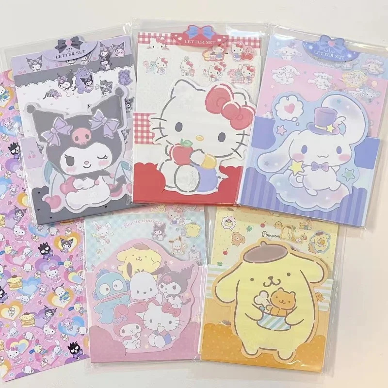 5 компл./лот Sanrio Kuromi Cinnamoroll набор конвертов Kawaii Kitty фестиваль сообщение поздравительная открытка блокнот школьные принадлежности детский подарок
5 компл./лот Sanrio Kuromi Cinnamoroll набор конвертов Kawaii Kitty фестиваль сообщение поздравительная открытка блокнот школьные принадлежности детский подарок