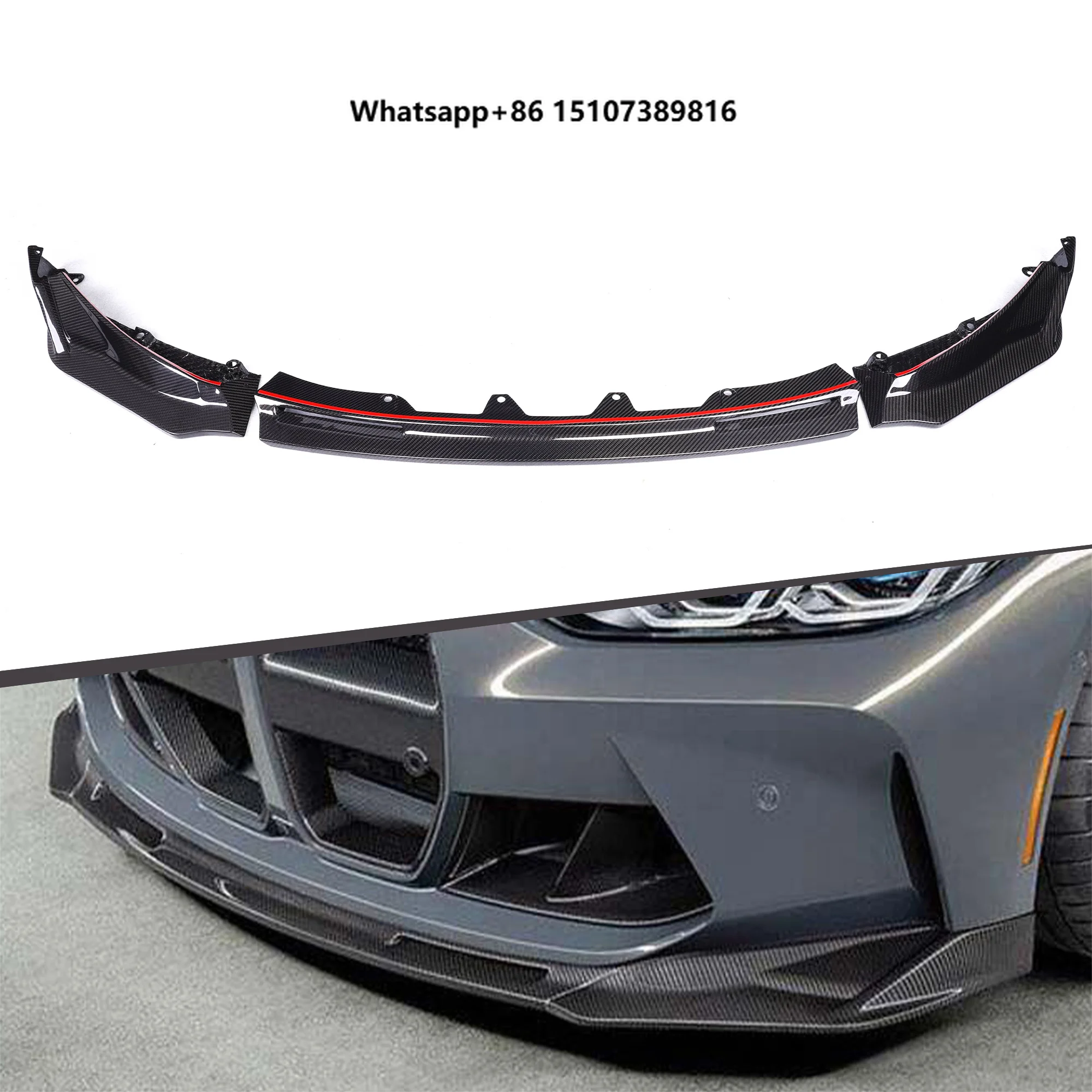 V Style 3-Piece Dry Carbon Front Lip Spoiler Aerodynamic Performance Upgrade for G80 M3 / G82 M4 2021+
V Style 3-Piece Dry Carbon Front Lip Spoiler Aerodynamic Performance Upgrade for G80 M3 / G82 M4 2021+