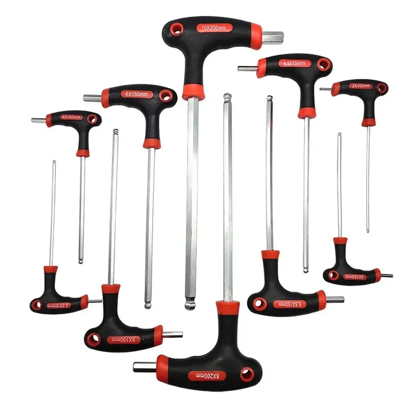 B97A-Universal Allen Key Torx Ball Spanner Screwdriver 10Pcs T-Handle Hexagon Wrench Nut Driver For Automobile Repair Hand Tool
B97A-Universal Allen Key Torx Ball Spanner Screwdriver 10Pcs T-Handle Hexagon Wrench Nut Driver For Automobile Repair Hand Tool