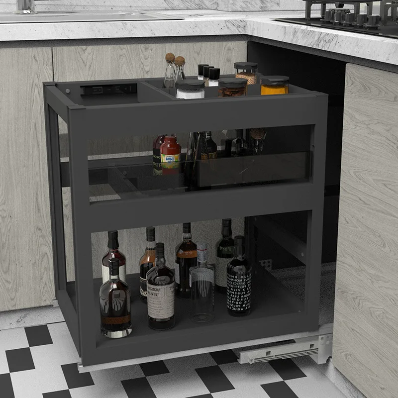 Kitchen Storage Seasoning Basket Door-Opening Drawer Cabinet with Aluminum Alloy Rack Floor Kitchen Cabinet Organizer
Kitchen Storage Seasoning Basket Door-Opening Drawer Cabinet with Aluminum Alloy Rack Floor Kitchen Cabinet Organizer