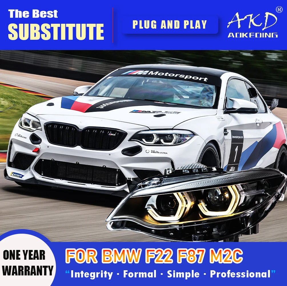 AKD Head Lamp for BMW F22 M2C LED Headlight 2014-2019 Headlights M2 F23 F87 DRL Turn Signal High Beam Angel Eye Projector
AKD Head Lamp for BMW F22 M2C LED Headlight 2014-2019 Headlights M2 F23 F87 DRL Turn Signal High Beam Angel Eye Projector