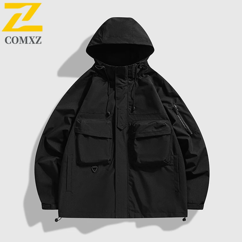 Men Jacket Autumn New Fashion Hooded Multiple Pockets Waterproof Windproof Coat Outdoors Camping Adventure Lightweight Outerwear
Men Jacket Autumn New Fashion Hooded Multiple Pockets Waterproof Windproof Coat Outdoors Camping Adventure Lightweight Outerwear
