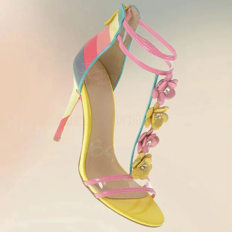 Colorful Appliques Stripe Print PVC Sandals Back Zipper Women Shoes Thin High Heels Party Feast Dating 2026 Zapatos Para Mujere
Colorful Appliques Stripe Print PVC Sandals Back Zipper Women Shoes Thin High Heels Party Feast Dating 2026 Zapatos Para Mujere