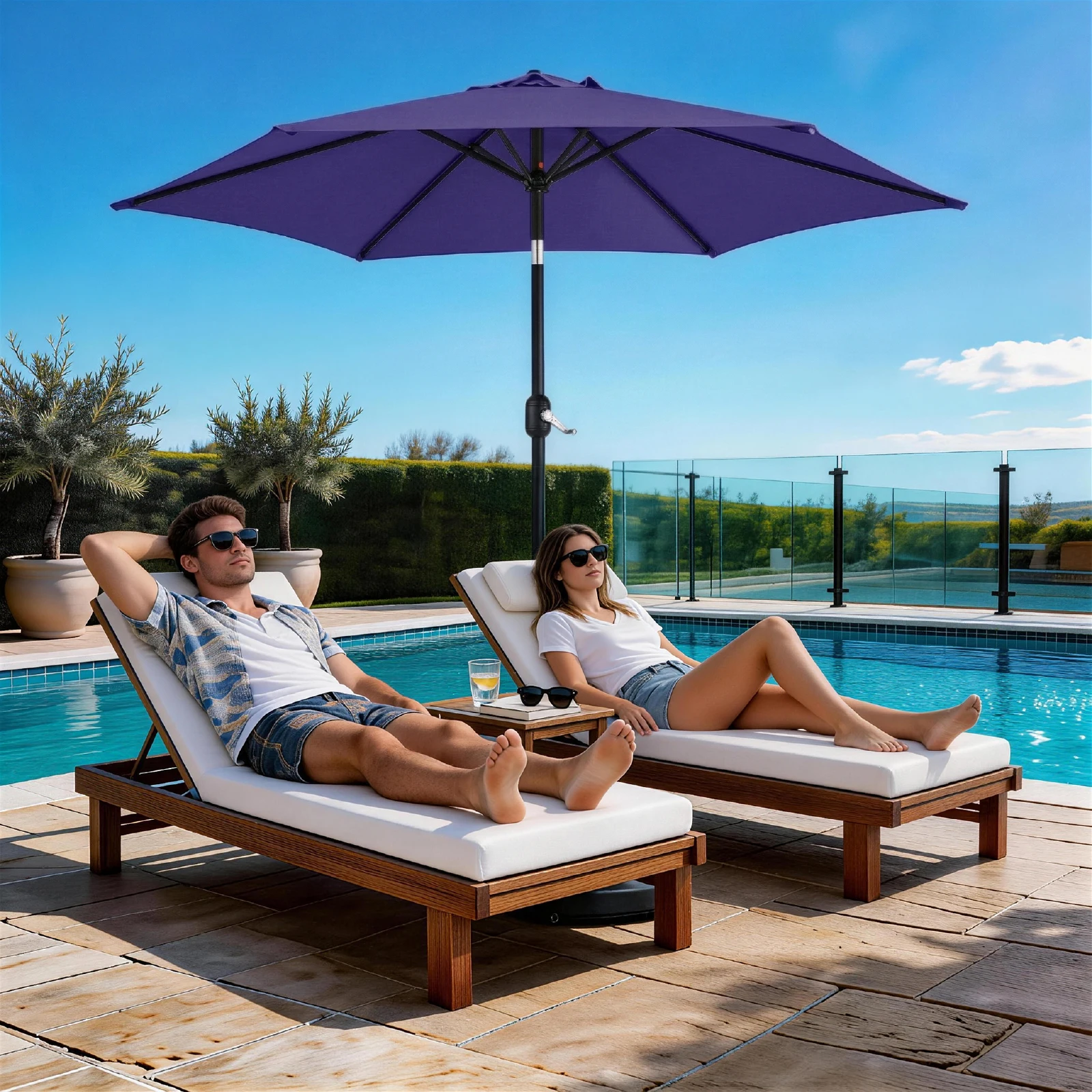 9FT Outdoor Patio Umbrella Push Button Tilt Crank Handle UPF50+ Waterproof Navy Blue
9FT Outdoor Patio Umbrella Push Button Tilt Crank Handle UPF50+ Waterproof Navy Blue