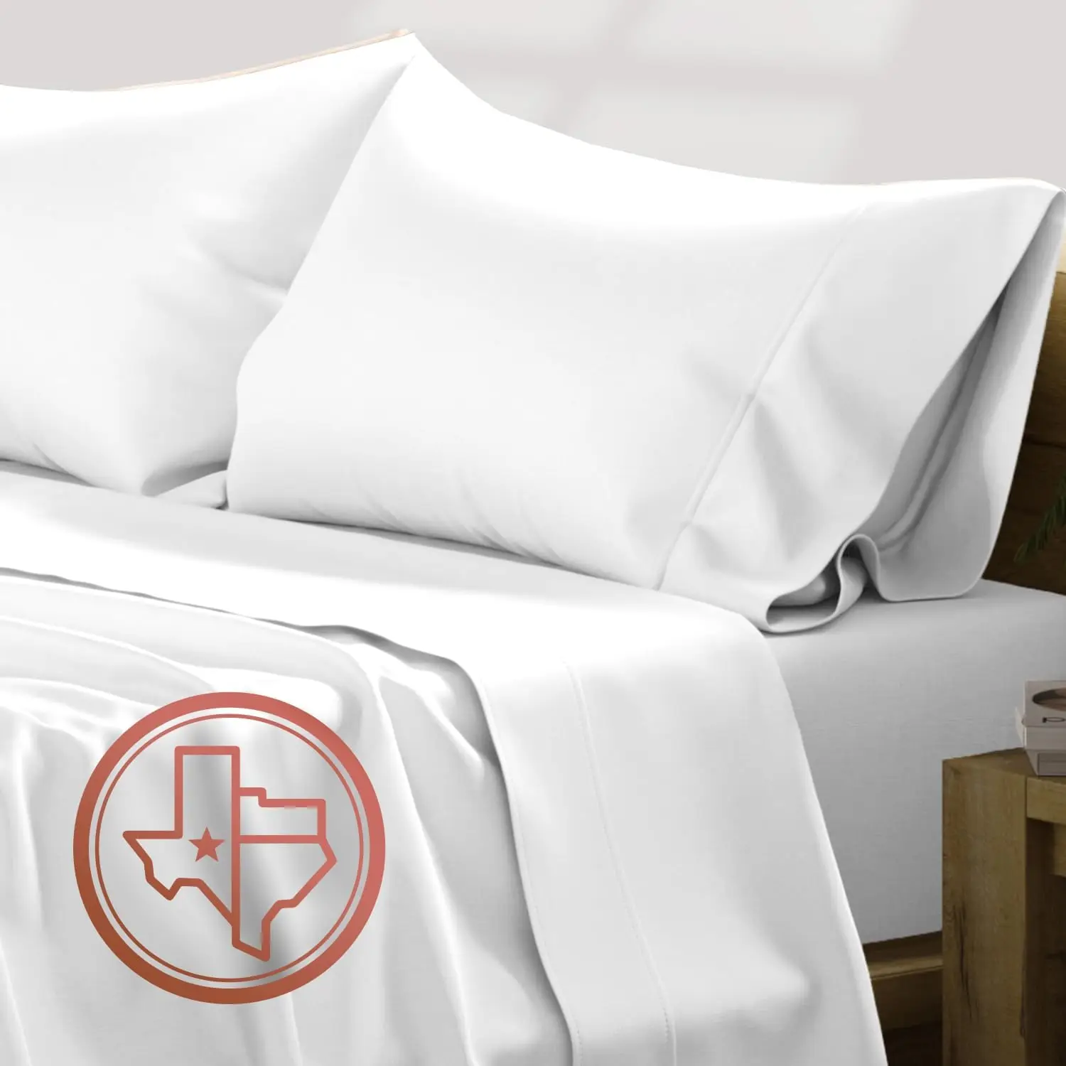 Luxury 600TC Egyptian Cotton King Sheet Set - 4 PC Deep Pocket, Cooling Sateen Hotel Bedding - White
Luxury 600TC Egyptian Cotton King Sheet Set - 4 PC Deep Pocket, Cooling Sateen Hotel Bedding - White
