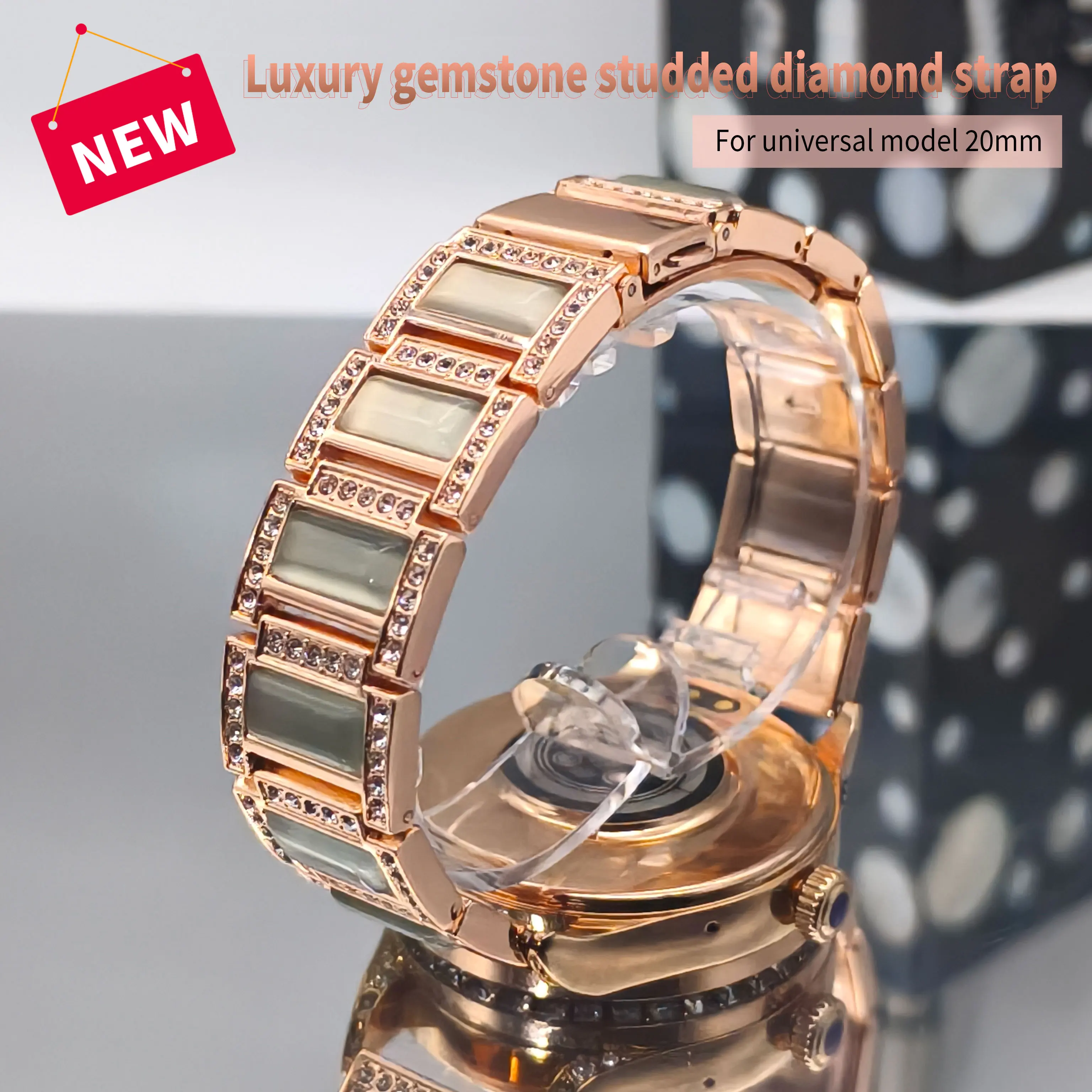 Full Diamond Luxury Gemstone Strap Suitable for Samsung Watch Galaxy Watch 7/6/5/4/3 42mm Universal Bracelet Replacement Strap
Full Diamond Luxury Gemstone Strap Suitable for Samsung Watch Galaxy Watch 7/6/5/4/3 42mm Universal Bracelet Replacement Strap