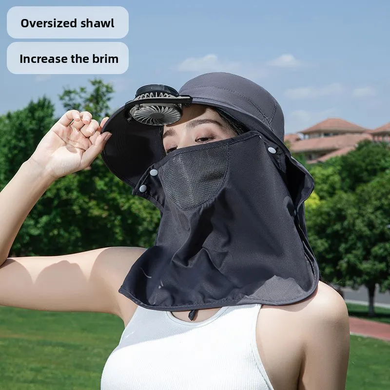 Women Solar Fan Sun Hat Full Face Cover Wide Brim UV Protection Outdoor Fishing Breathable Cooling Sunshade Cap Adjustable Modal
Women Solar Fan Sun Hat Full Face Cover Wide Brim UV Protection Outdoor Fishing Breathable Cooling Sunshade Cap Adjustable Modal