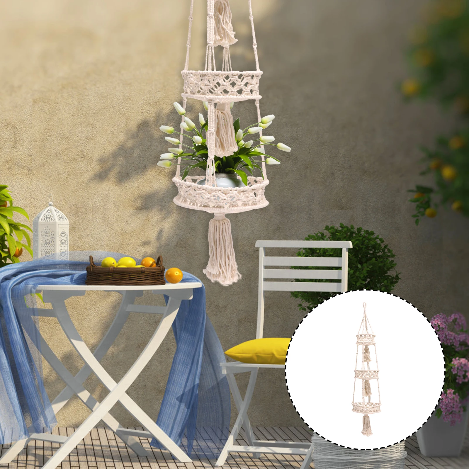 Decorative Hanging Basket Planter Cotton Rope Flower Pot Indoor Woven Friendly Plant Holder Wall Hanging String Bag
Decorative Hanging Basket Planter Cotton Rope Flower Pot Indoor Woven Friendly Plant Holder Wall Hanging String Bag