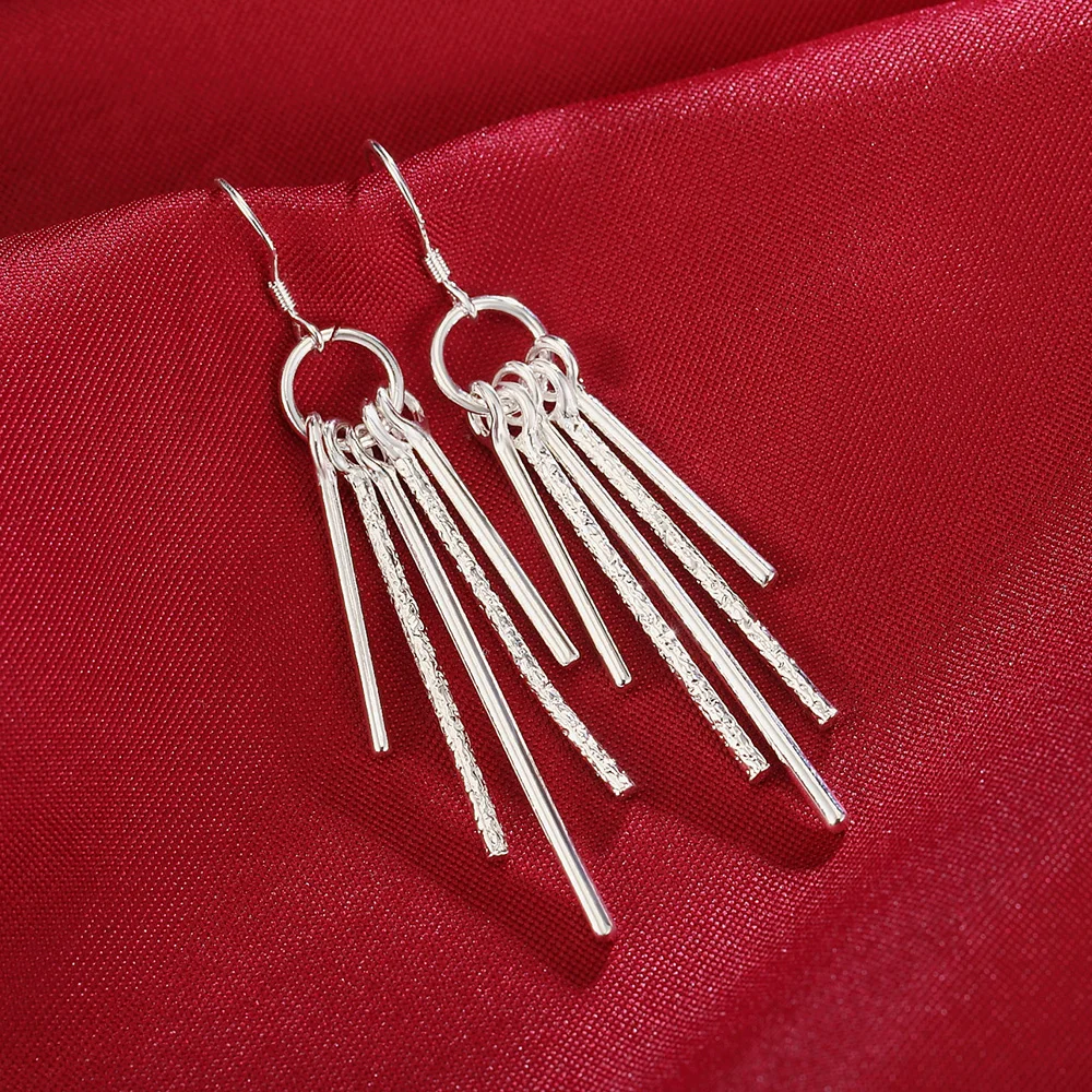 925 Sterling Silver Exquisite Tassel Drop Earrings For Women Fashion Charm Wedding Christmas Gift Jewelry
925 Sterling Silver Exquisite Tassel Drop Earrings For Women Fashion Charm Wedding Christmas Gift Jewelry