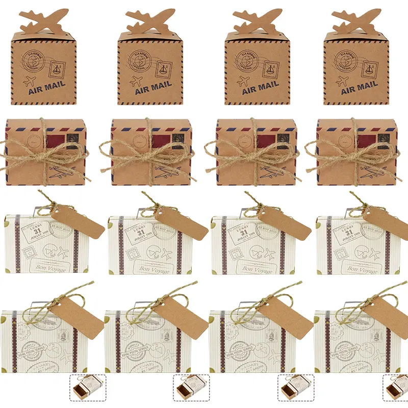 10Pcs Travel Suitcase Candy Boxes Kraft Paper Chocolate Gift Packaging Boxes Travel Themed Wedding Birthday Baby Shower Decor
10Pcs Travel Suitcase Candy Boxes Kraft Paper Chocolate Gift Packaging Boxes Travel Themed Wedding Birthday Baby Shower Decor