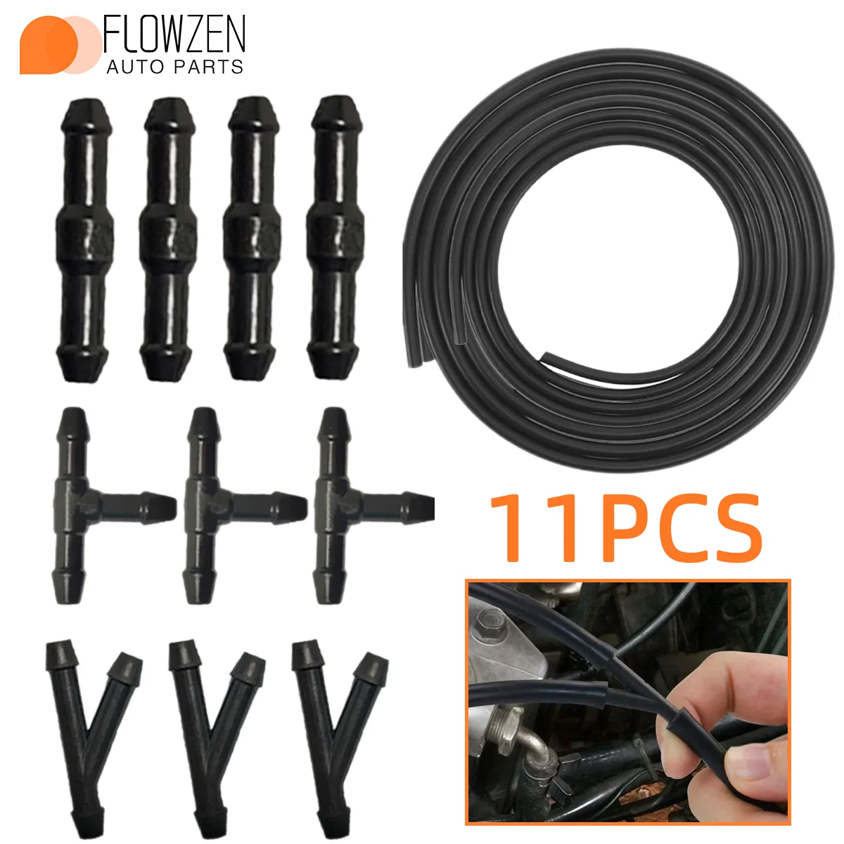 11pcs Windshield Cleaning Rubber Hose Joint T Y I Type Wiper Cleaning Water Hose Connector Car Wiper Spray Pipe Accessories
11pcs Windshield Cleaning Rubber Hose Joint T Y I Type Wiper Cleaning Water Hose Connector Car Wiper Spray Pipe Accessories