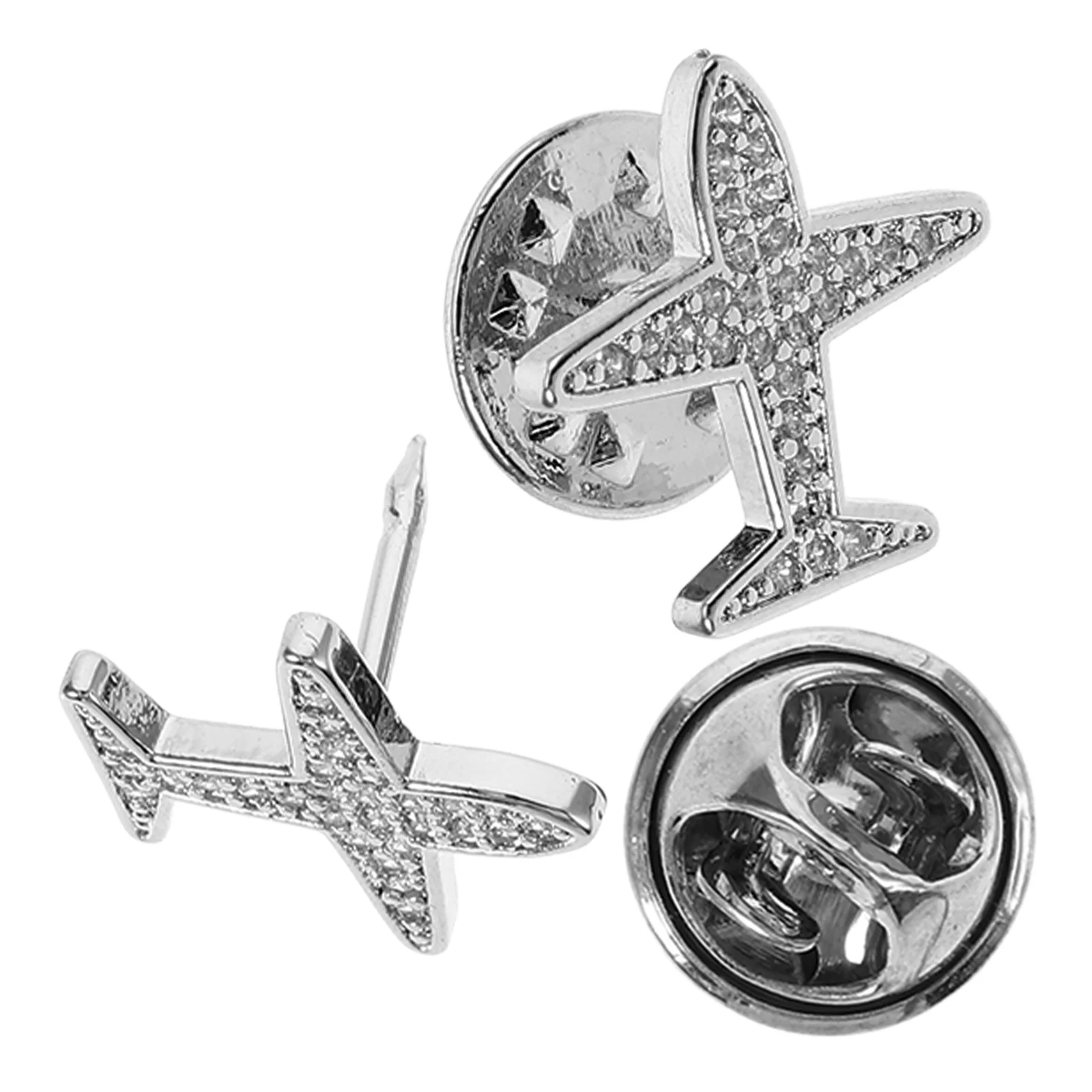 2 Pcs Silver Airplane Brooch Pins No Sew Alloy Buttons Anti Light Clothes Decor Shirt Craft Jeans Women Clothing Pins Reusable
2 Pcs Silver Airplane Brooch Pins No Sew Alloy Buttons Anti Light Clothes Decor Shirt Craft Jeans Women Clothing Pins Reusable