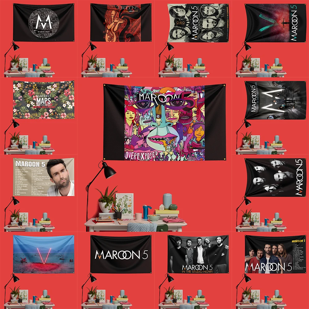 Maroon 5 Inspired Rock Music Flag 3x5 FT 90x150cm Polyester Decorative Banner Tapestry For Music Fans Bedroom Wall Decoration
Maroon 5 Inspired Rock Music Flag 3x5 FT 90x150cm Polyester Decorative Banner Tapestry For Music Fans Bedroom Wall Decoration