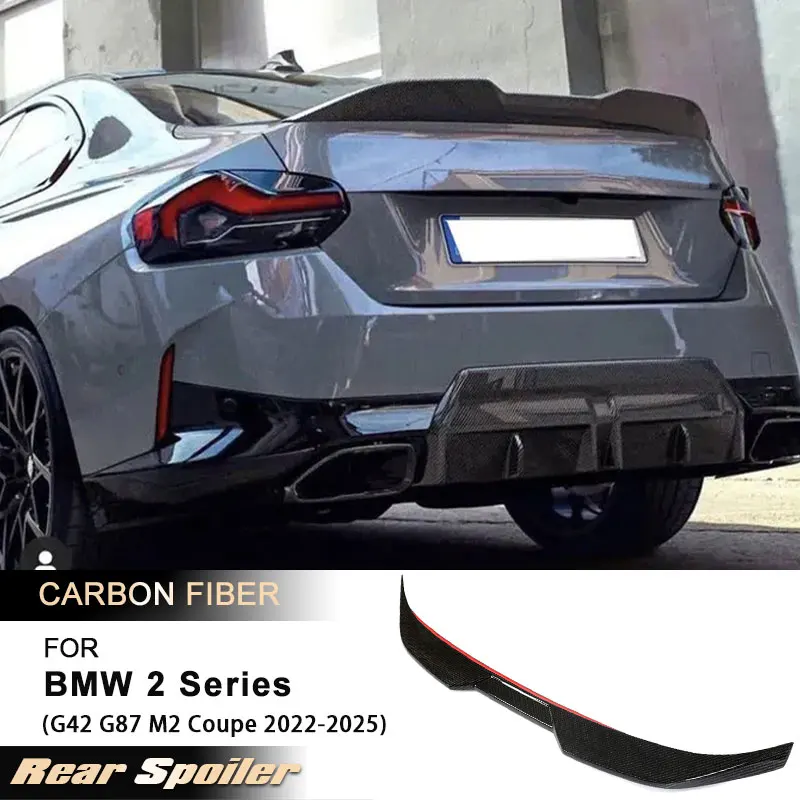 Автомобильный задний спойлер багажника, крылья для BMW 2 серии G42 G87 M2 Coupe 2022-2025, гоночный задний спойлер, багажник, крыло, комплект кузова из углеродного волокна
Автомобильный задний спойлер багажника, крылья для BMW 2 серии G42 G87 M2 Coupe 2022-2025, гоночный задний спойлер, багажник, крыло, комплект кузова из углеродного волокна