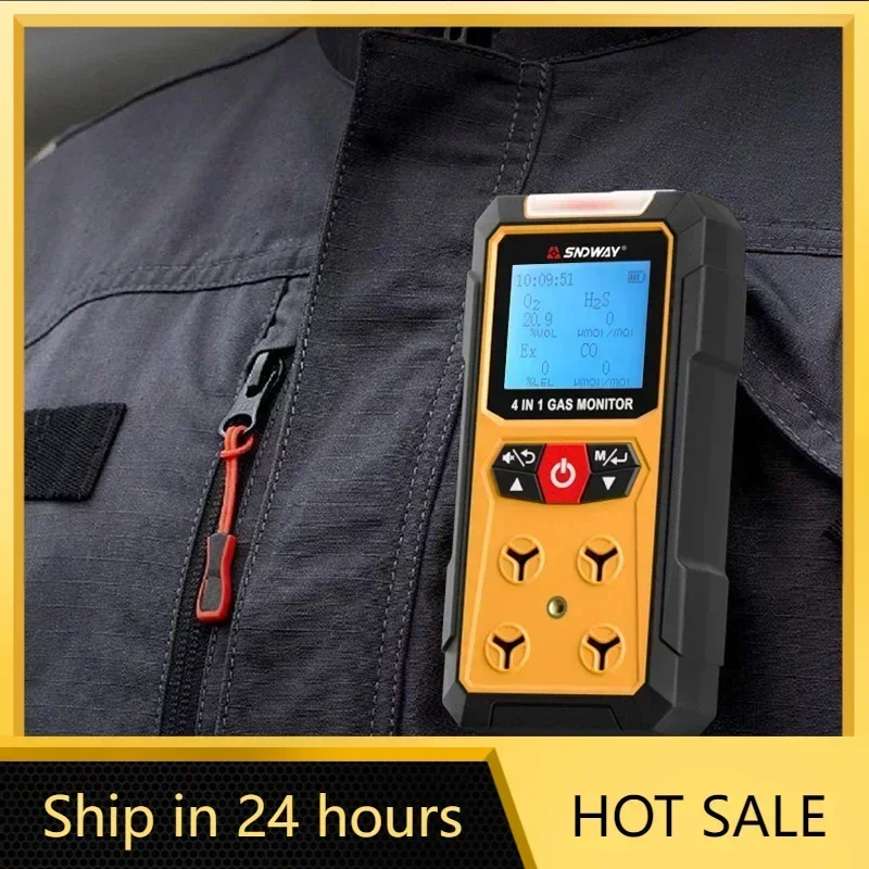 SNDWAY SW-7500A Gas Detector Meter 4 In 1 Oxygen O2 Carbon Monoxide CO H2S Ex Combustible Gas Analyzer Leak Detector
SNDWAY SW-7500A Gas Detector Meter 4 In 1 Oxygen O2 Carbon Monoxide CO H2S Ex Combustible Gas Analyzer Leak Detector