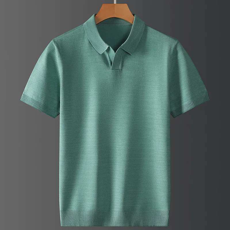 Viscose&Nylon Stretchy Luxury Polo Shirts For Men Short Sleeved Summer Quality Soft Comfortable Knitted Casual Camisas De Hombre
Viscose&Nylon Stretchy Luxury Polo Shirts For Men Short Sleeved Summer Quality Soft Comfortable Knitted Casual Camisas De Hombre