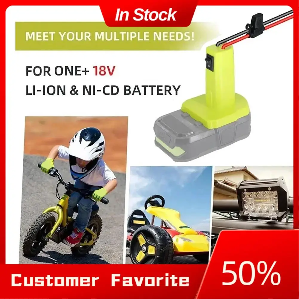 AT03 Top Power Wheels Adapter For Ryobi 18V Battery With Fuse Switch DIY Battery Adapter For Ryobi 18V Nimh/Nicd/Li- Battery
AT03 Top Power Wheels Adapter For Ryobi 18V Battery With Fuse Switch DIY Battery Adapter For Ryobi 18V Nimh/Nicd/Li- Battery