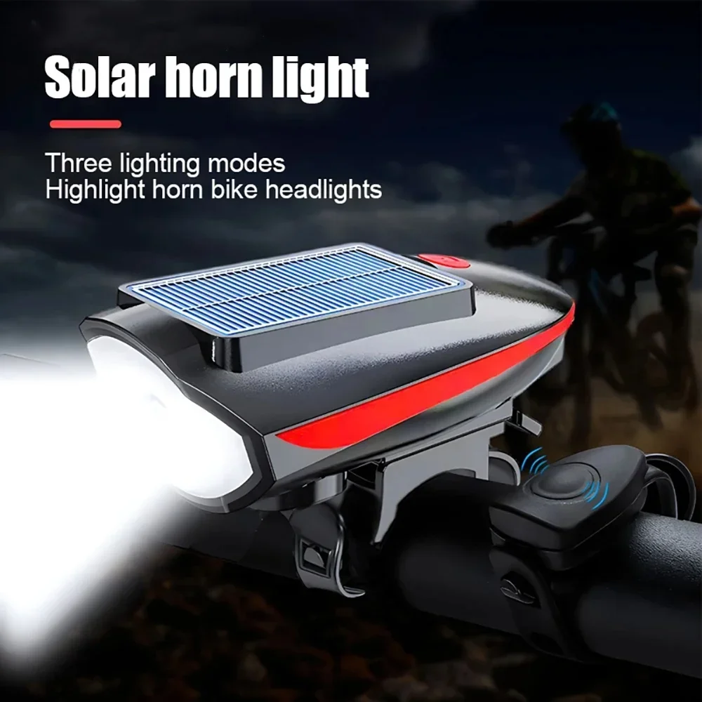 Solar Bicycle Light with Horn LED Bike Front Lamp Headlight for Bicycle MTB Mountain Road Bike Electric Bell Cycling Accessories
Solar Bicycle Light with Horn LED Bike Front Lamp Headlight for Bicycle MTB Mountain Road Bike Electric Bell Cycling Accessories