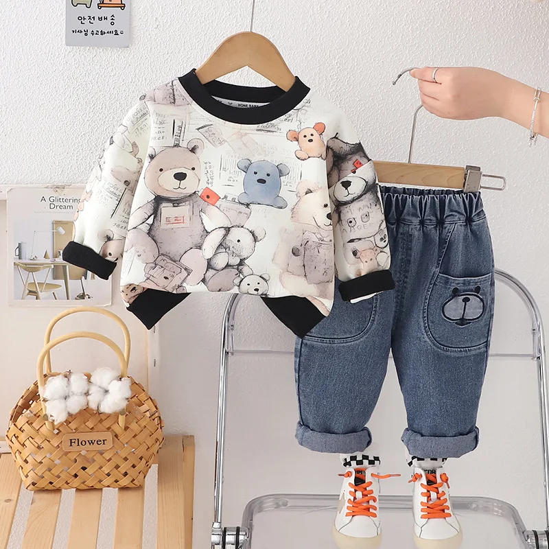 Kids Clothes 2025 Spring Autumn Baby Boy Fashion Long Sleeved Cartoon Printed Pullover Tops and Pants Two Piece Set Boys Outfits
Kids Clothes 2025 Spring Autumn Baby Boy Fashion Long Sleeved Cartoon Printed Pullover Tops and Pants Two Piece Set Boys Outfits