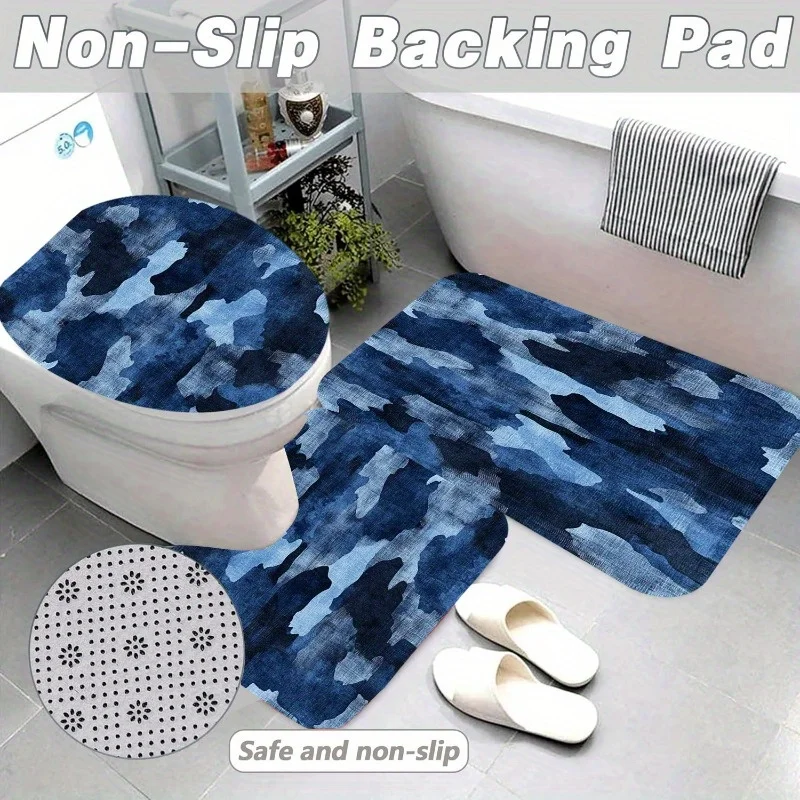 Non Slip Bath Mat Set Camouflage Washroom Rug for Bathroom Home Decor Waterproof Accessories
Non Slip Bath Mat Set Camouflage Washroom Rug for Bathroom Home Decor Waterproof Accessories