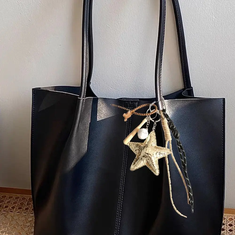 PU Leather Star Shaped Keychain Hanging Anti-Lost Woven Rope Bag Pendant Ins Sporty Style Big Star Baseball Keyring
PU Leather Star Shaped Keychain Hanging Anti-Lost Woven Rope Bag Pendant Ins Sporty Style Big Star Baseball Keyring