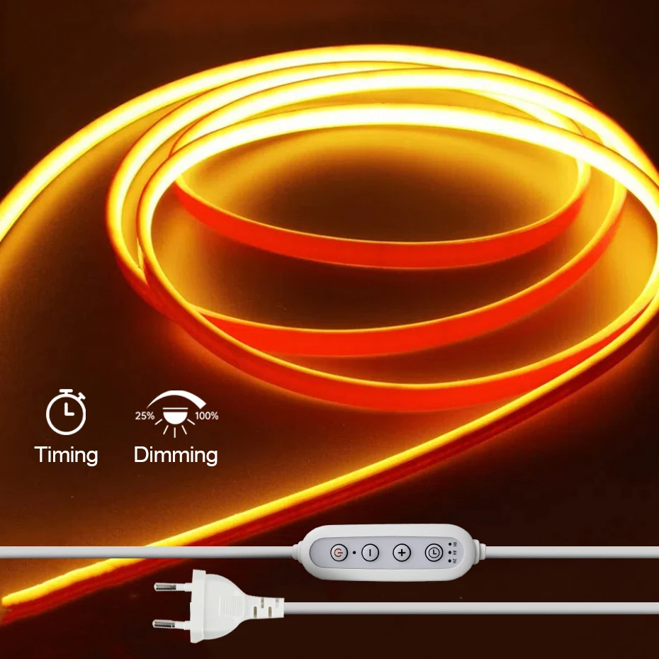 220 В с регулируемой яркостью COB светодиодная неоновая лента с таймером, диммером, вилка ЕС, Австралии, Великобритании, гибкая светодиодная лента, водонепроницаемая домашняя наружная подсветка
220 В с регулируемой яркостью COB светодиодная неоновая лента с таймером, диммером, вилка ЕС, Австралии, Великобритании, гибкая светодиодная лента, водонепроницаемая домашняя наружная подсветка