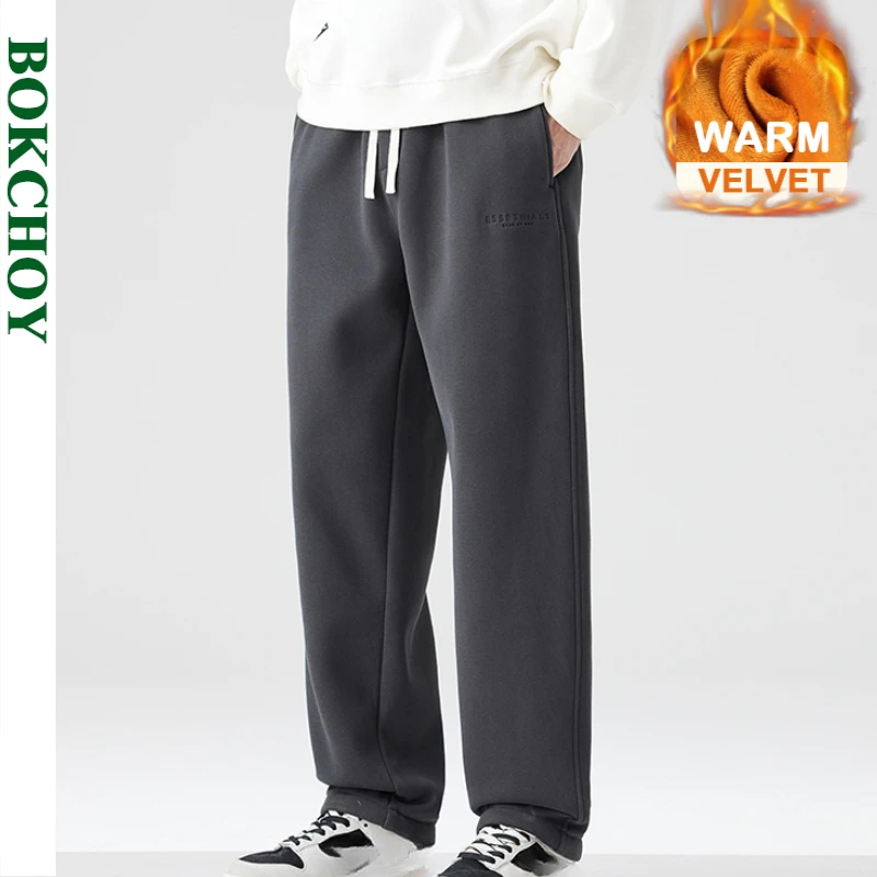 2024 Autumn Winter New Casual Thicked Velvet Sweatpants Men Drawstring Solid Color Straight Trousers LX8243
2024 Autumn Winter New Casual Thicked Velvet Sweatpants Men Drawstring Solid Color Straight Trousers LX8243