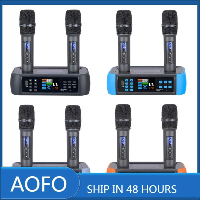 Беспроводная микрофонная система AOFO, двойные портативные микрофоны UHF с приемником для караоке, диджея, сцены, церковь, вечеринки, встреч
Беспроводная микрофонная система AOFO, двойные портативные микрофоны UHF с приемником для караоке, диджея, сцены, церковь, вечеринки, встреч