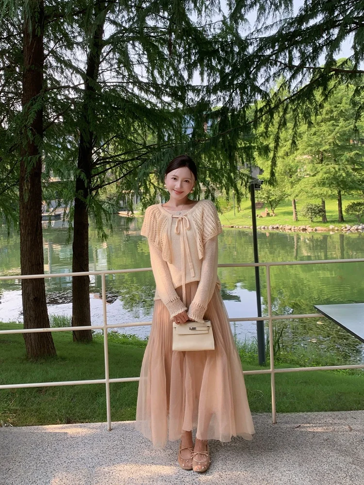 Tina Fairy Hollow out oulder Wrap Top Skirt Two Piece Set Warmth Commute Sle Long Sve round Ne Single Button Fall Co...
Tina Fairy Hollow out oulder Wrap Top Skirt Two Piece Set Warmth Commute Sle Long Sve round Ne Single Button Fall Co...