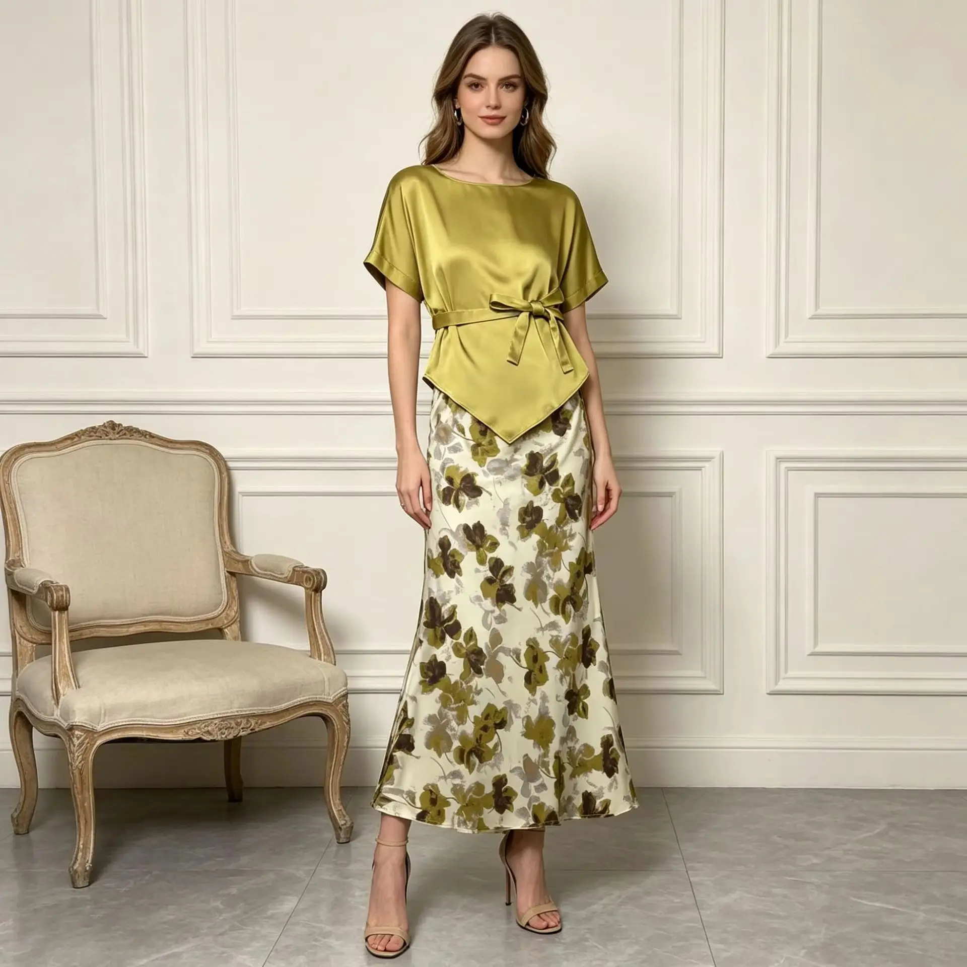 High Quality Printing Bust Skirt Suit Women O Neck Short Sleeves Lace Up Tops+high Waist Knee Length Skirt Female Two Piece Set
High Quality Printing Bust Skirt Suit Women O Neck Short Sleeves Lace Up Tops+high Waist Knee Length Skirt Female Two Piece Set