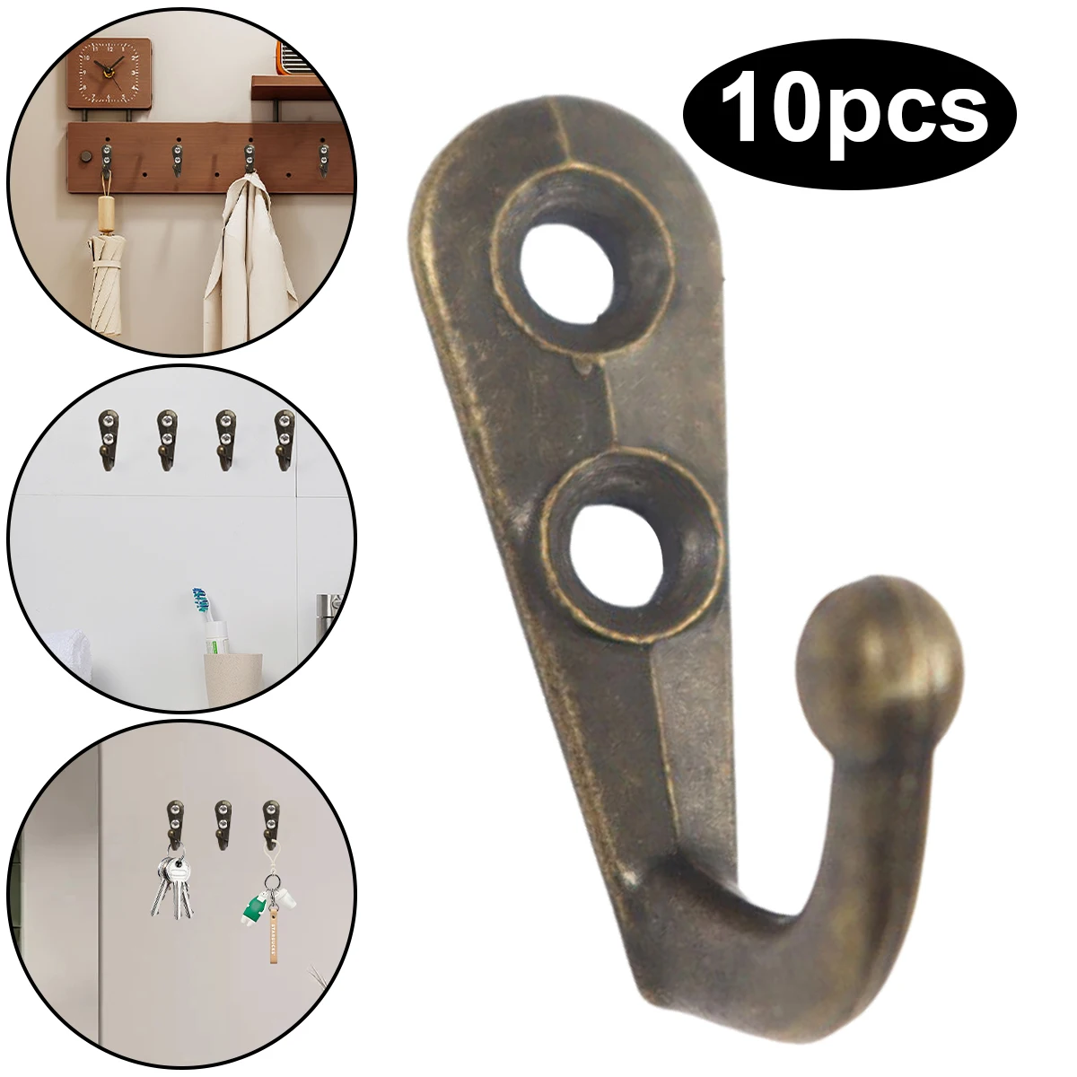 10pcs/Lot NEW Vintage Wall Single Prong Hook Retro Mini Size Bronze Hangers for Clothes Keys Hat Towel Robe Bathroom Hooks
10pcs/Lot NEW Vintage Wall Single Prong Hook Retro Mini Size Bronze Hangers for Clothes Keys Hat Towel Robe Bathroom Hooks