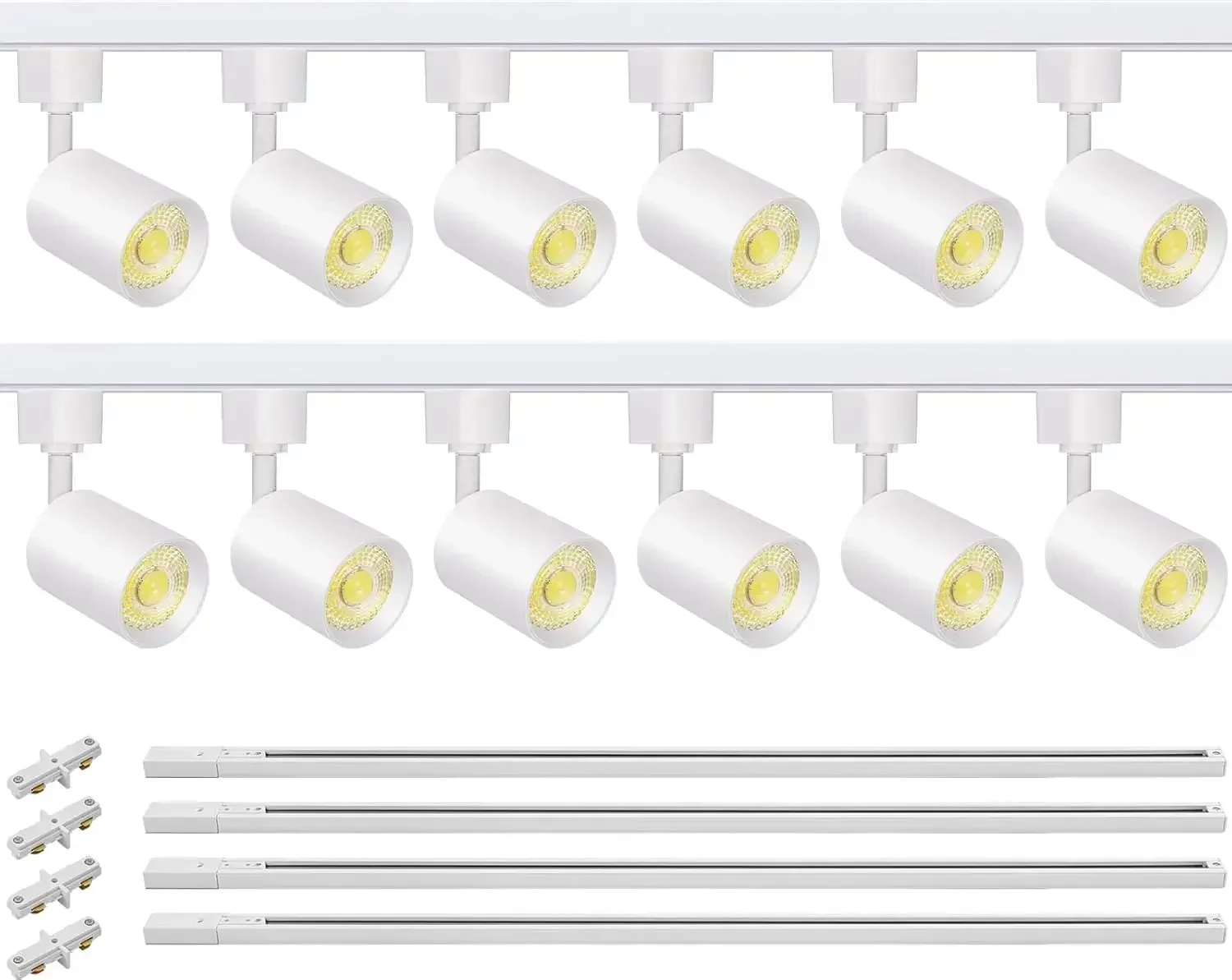 12-Light LED Track Lighting Kit with 13FT H Type Lighting Rail, Dimmable LED Light Heads Modern Kitchen Lighti
12-Light LED Track Lighting Kit with 13FT H Type Lighting Rail, Dimmable LED Light Heads Modern Kitchen Lighti