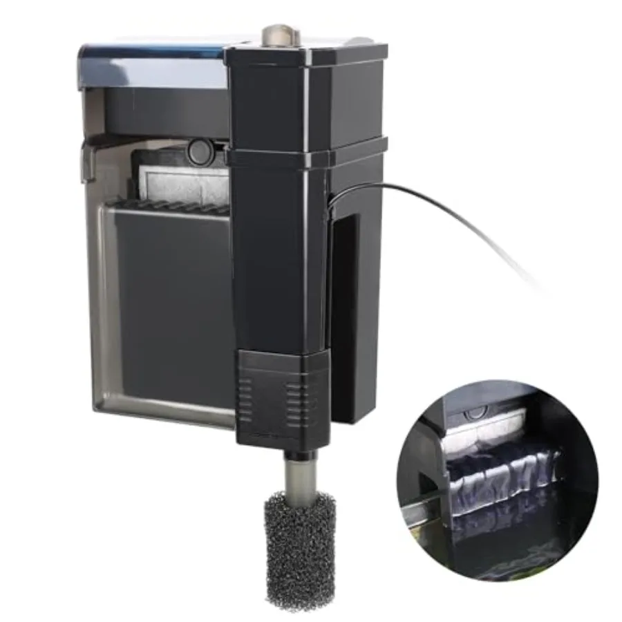 Aquarium Filter, Ultra Quiet Aquarium Hang on Filter, Multi-Stage Filtration Activated Carbon Biochemical Fish Tank Filter for
Aquarium Filter, Ultra Quiet Aquarium Hang on Filter, Multi-Stage Filtration Activated Carbon Biochemical Fish Tank Filter for
