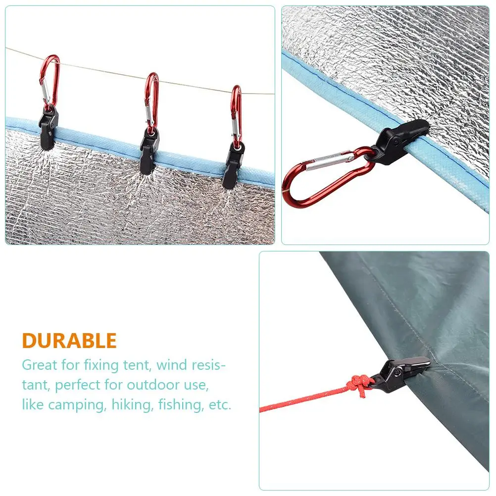 15pcs Tent Clips Windproof Buckle Tarpaulin Camping Accessories Black Plastic Portable Practical Easy to Carry Use
15pcs Tent Clips Windproof Buckle Tarpaulin Camping Accessories Black Plastic Portable Practical Easy to Carry Use