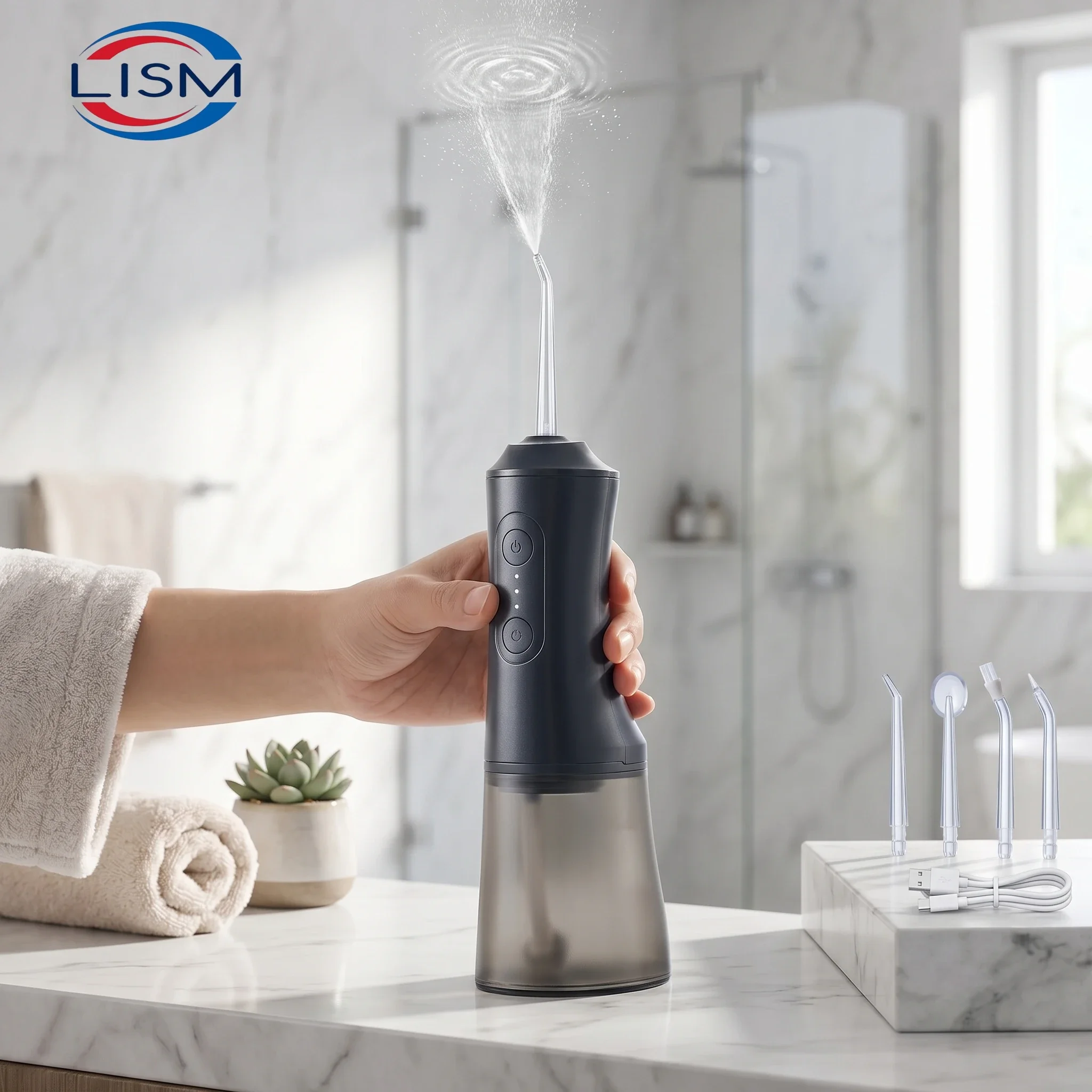 USB Rechargeable Water Flosser 300ml 4 Nozzles 3 Modes Dental Oral Care
USB Rechargeable Water Flosser 300ml 4 Nozzles 3 Modes Dental Oral Care