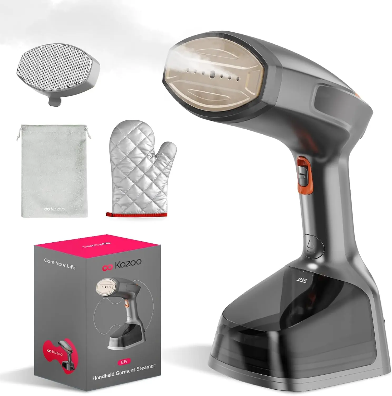 1800W Handheld Garment Steamer, 30s Fast Heat, 4 Modes for Silk/Wool/Cotton/Linen, 255ml Tank, Wrinkle Remover with Lint Brush
1800W Handheld Garment Steamer, 30s Fast Heat, 4 Modes for Silk/Wool/Cotton/Linen, 255ml Tank, Wrinkle Remover with Lint Brush