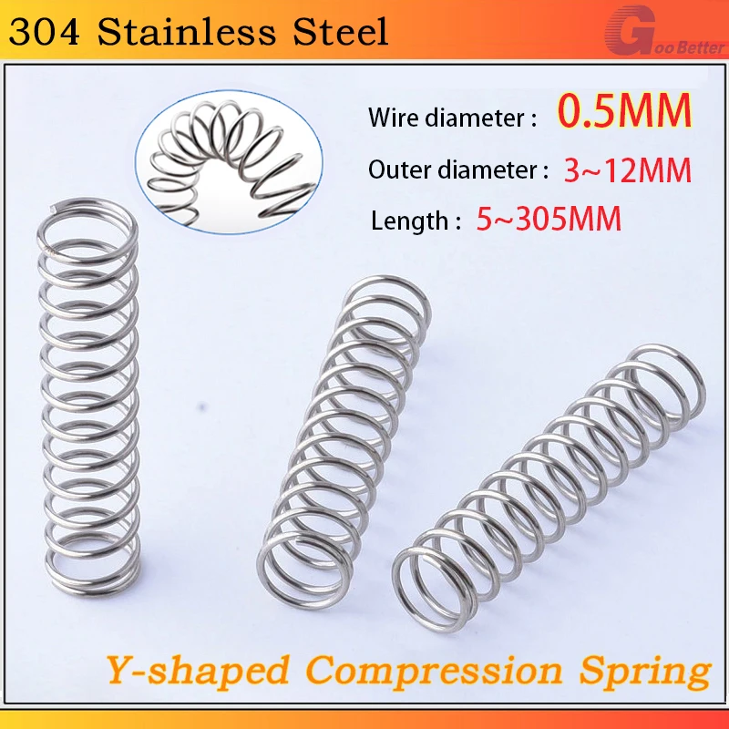 304 Stainless Steel Compression Spring Y-shaped Shock Absorption Return Spring Wire Dia 0.5MM OD 3/4/5/6/7/8/9/10/12MM L:5~305MM
304 Stainless Steel Compression Spring Y-shaped Shock Absorption Return Spring Wire Dia 0.5MM OD 3/4/5/6/7/8/9/10/12MM L:5~305MM