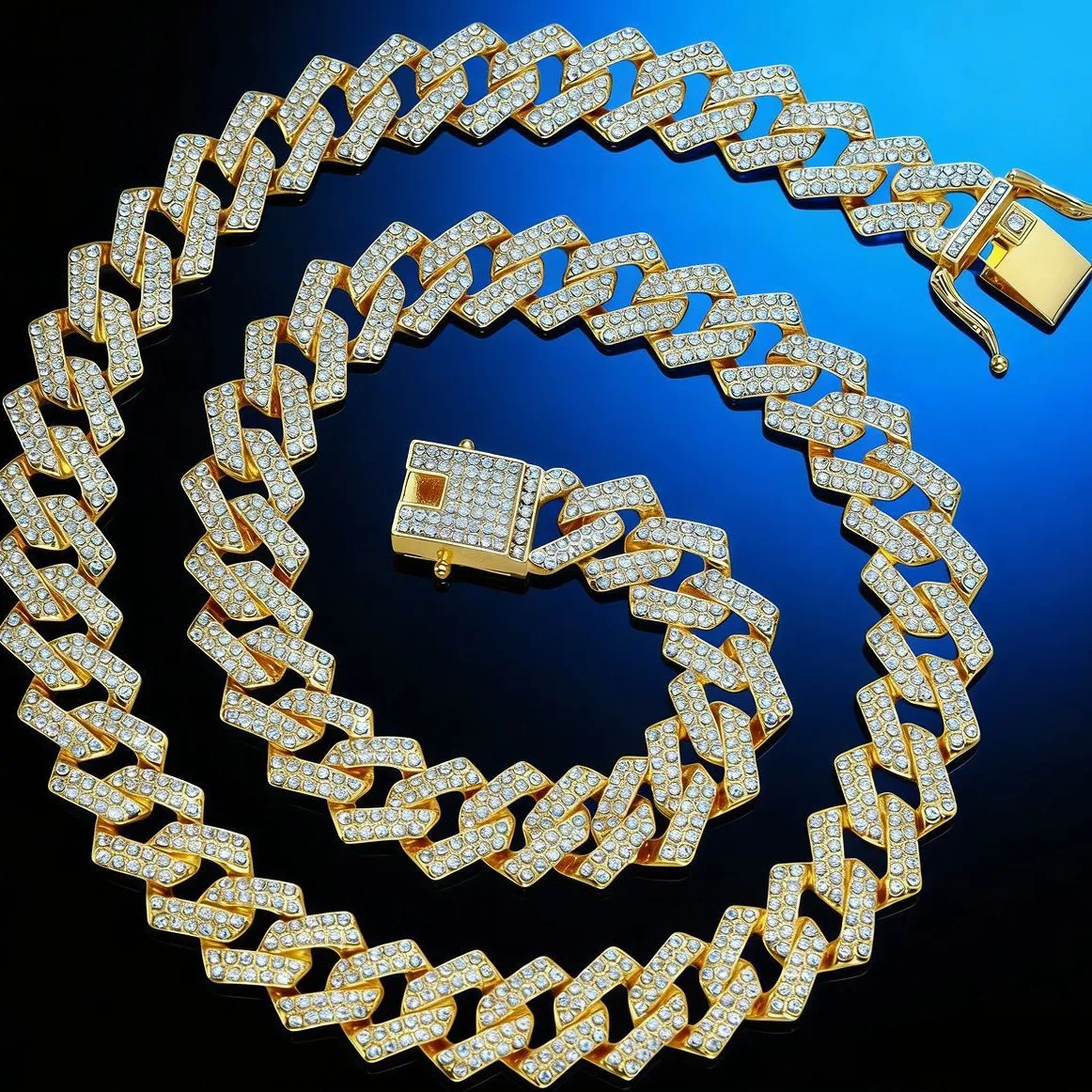 14mm Double Row Cuban Chain with Diamond-Cut Quad Shape - 2026 Men's Solid Iced Out Hip Hop Necklace Rapper Bling Jewelry
14mm Double Row Cuban Chain with Diamond-Cut Quad Shape - 2026 Men's Solid Iced Out Hip Hop Necklace Rapper Bling Jewelry