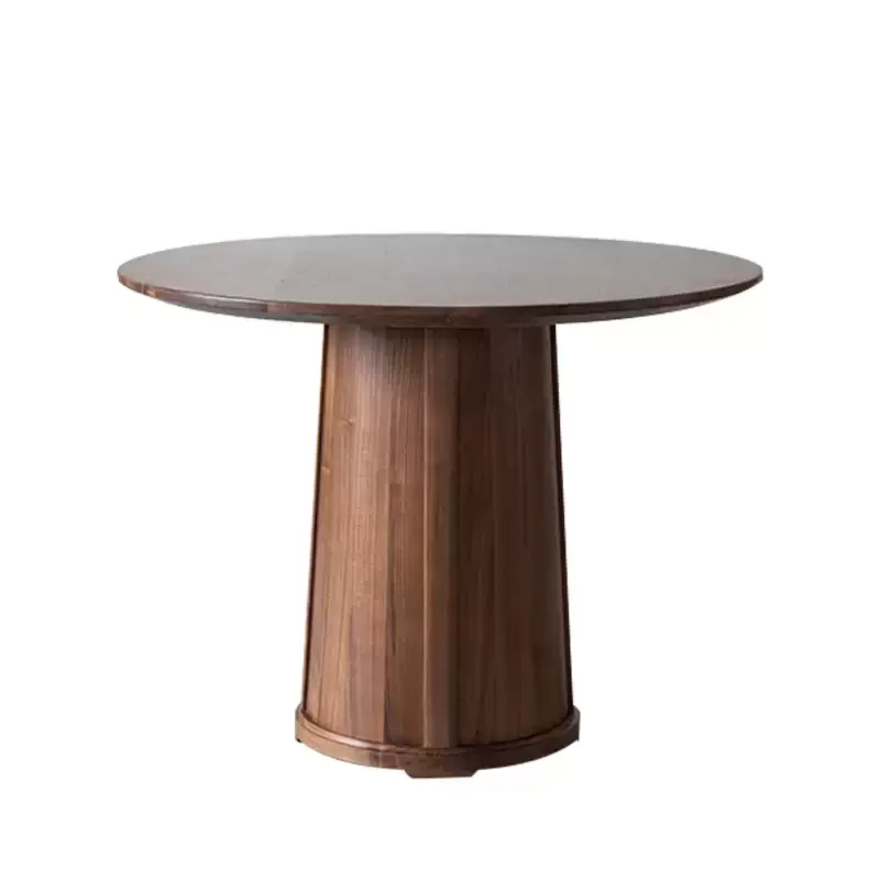 New Chinese black walnut solid wood round dining table and chair combination round table eating table
New Chinese black walnut solid wood round dining table and chair combination round table eating table