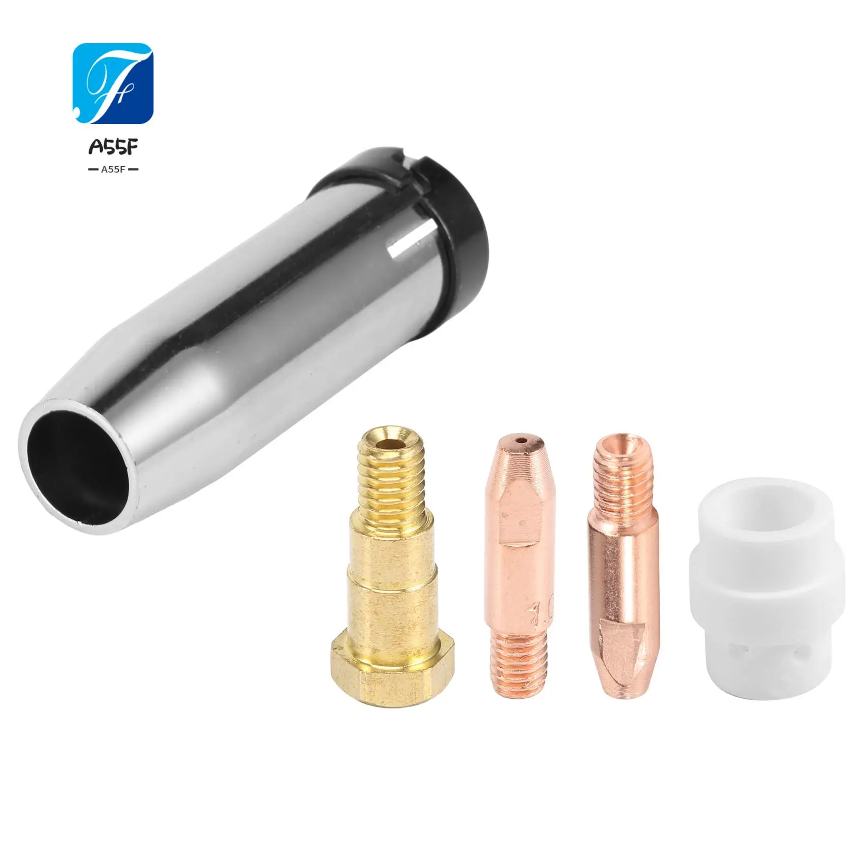 A55F-Contact Tip Conical Gas Nozzle Tip Holder & 24KD MB24 MIG Welding Torch 59Pcs
A55F-Contact Tip Conical Gas Nozzle Tip Holder & 24KD MB24 MIG Welding Torch 59Pcs