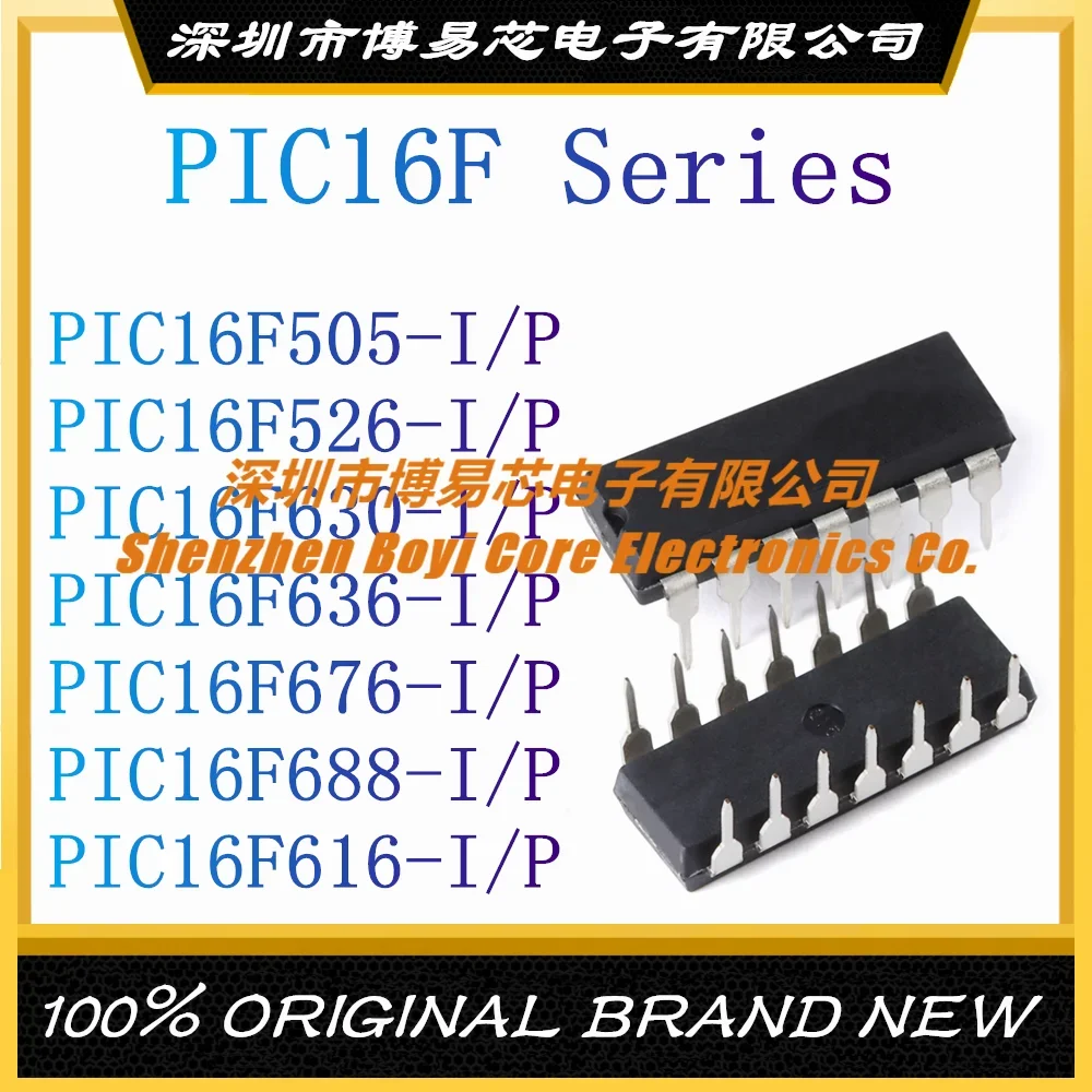 PIC16F505-I PIC16F526-I PIC16F630-I PIC16F636-I PIC16F676-I PIC16F688-I PIC16F616-I P DIP-14 PIC Microcomputer IC Chip
PIC16F505-I PIC16F526-I PIC16F630-I PIC16F636-I PIC16F676-I PIC16F688-I PIC16F616-I P DIP-14 PIC Microcomputer IC Chip