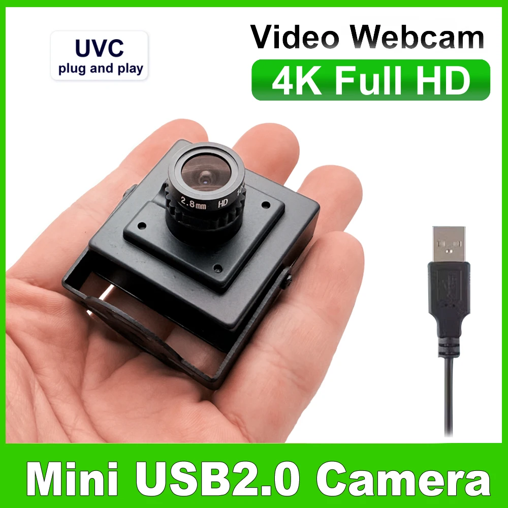 HD Webcam 4K Streaming 30fps 3840x2160 Mini USB Camera With 2.8mm 1.8mm Lens OTG UVC Plug And Play For Tiktok/YouTube Conference
HD Webcam 4K Streaming 30fps 3840x2160 Mini USB Camera With 2.8mm 1.8mm Lens OTG UVC Plug And Play For Tiktok/YouTube Conference