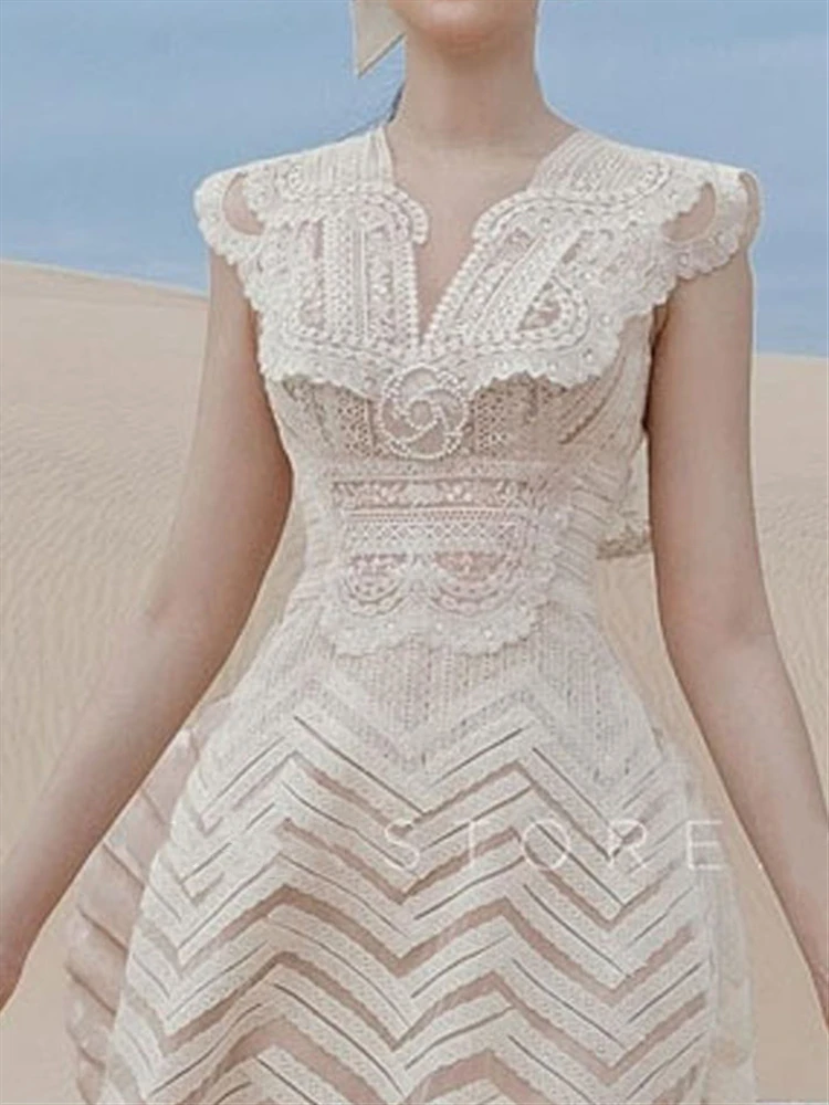 Vintage Sleeveless Woman Sundress Women Runway Boho Embroidery Dress Beach Dresses Sexy Party 2023 Lace Backless Summer Vestido
Vintage Sleeveless Woman Sundress Women Runway Boho Embroidery Dress Beach Dresses Sexy Party 2023 Lace Backless Summer Vestido