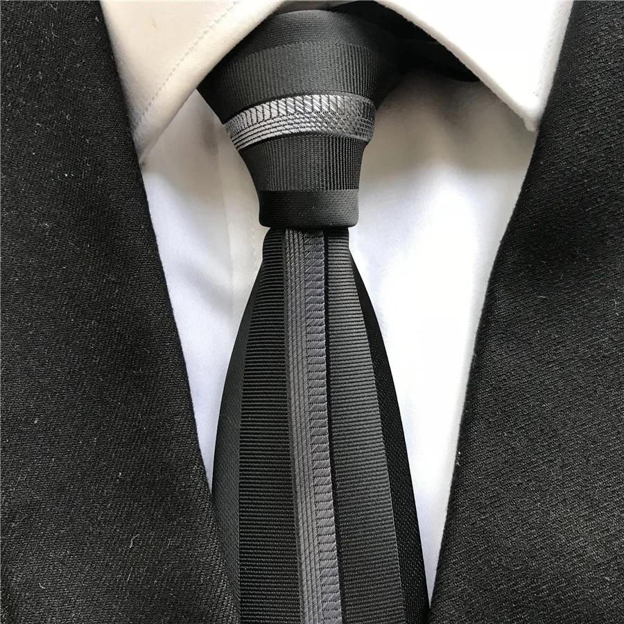 Men's Ties Jacquard Woven Neck Tie Gentlemen High Craft Panel Neckties Gravata Black with Silver Vertical Stripe
Men's Ties Jacquard Woven Neck Tie Gentlemen High Craft Panel Neckties Gravata Black with Silver Vertical Stripe