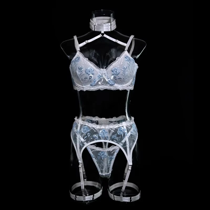 Bikini with embroidered lace, revealing buttocks, sexy sheer lingerie set, swimsuit
Bikini with embroidered lace, revealing buttocks, sexy sheer lingerie set, swimsuit