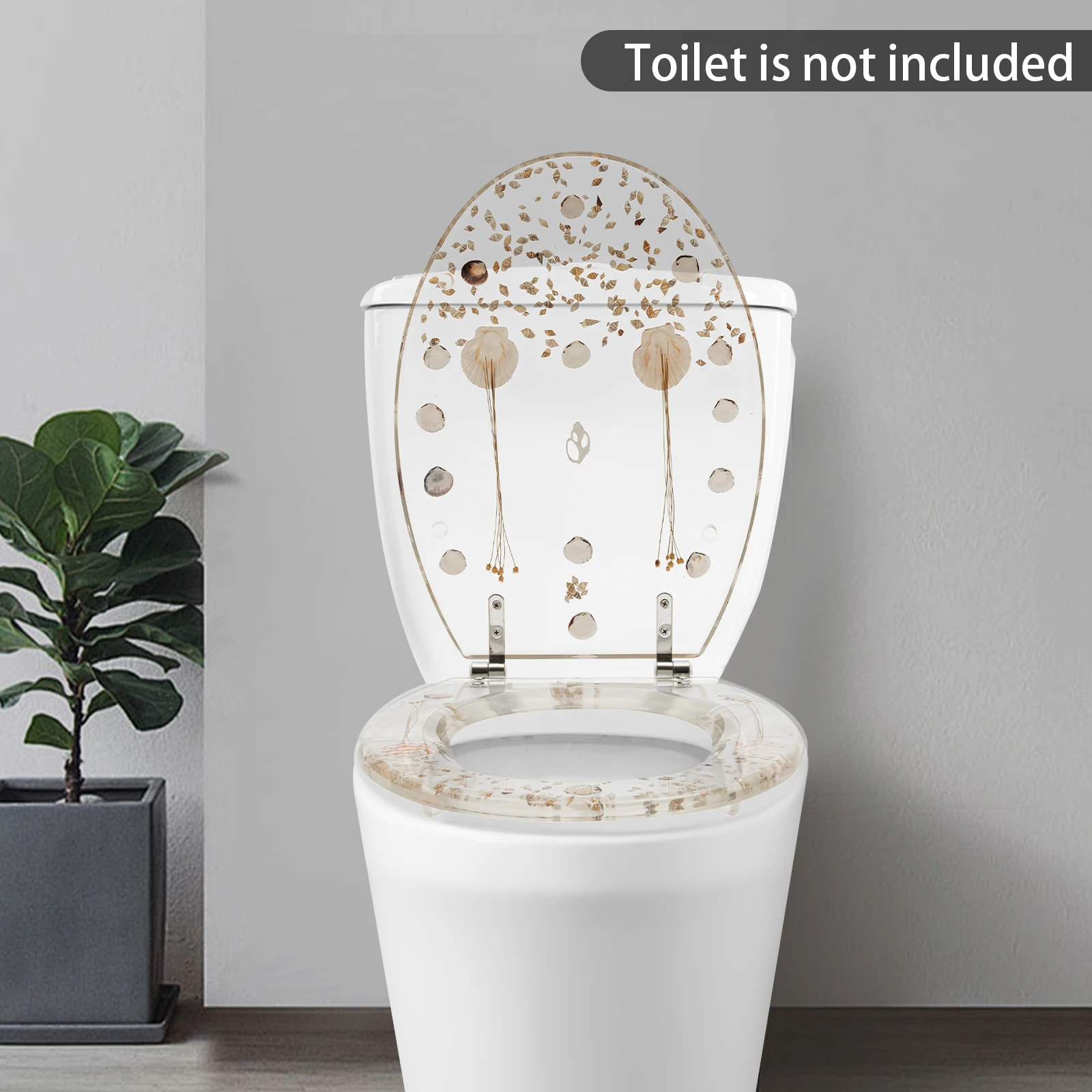 330LBS Load-bearing Capacity Clear Resin Toilet Seat with Dried Flowers Fits U/V/O Shape Bathroom Decoration Modern Toilet Cover
330LBS Load-bearing Capacity Clear Resin Toilet Seat with Dried Flowers Fits U/V/O Shape Bathroom Decoration Modern Toilet Cover