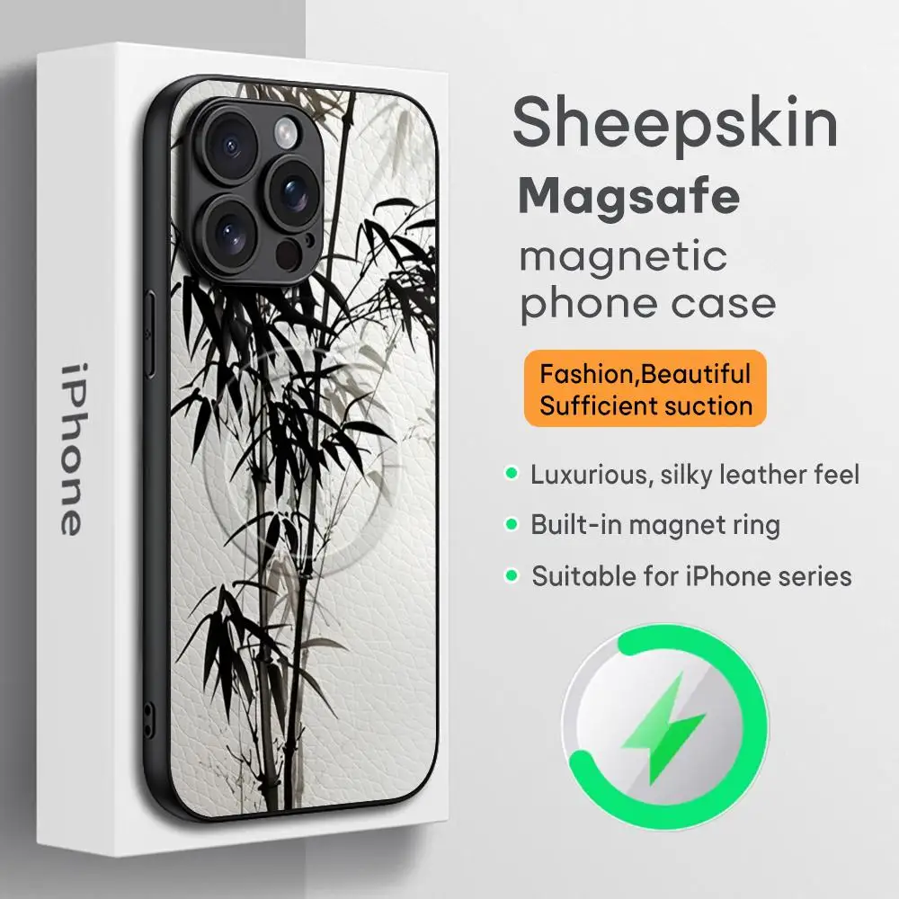 Ink Bamboo Painting Phone Case For iPhone 16 15 14 13 12 11 Plus Pro Max High-end Luxury Magsafe Sheepskin
Ink Bamboo Painting Phone Case For iPhone 16 15 14 13 12 11 Plus Pro Max High-end Luxury Magsafe Sheepskin