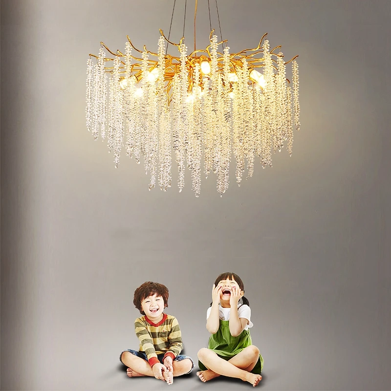 Modern Luxury Gold Led Crystal Chandelier For Bedroom Living Room Dining Room Lounge Ceiling Crystal Branch Round Pendant Lights
Modern Luxury Gold Led Crystal Chandelier For Bedroom Living Room Dining Room Lounge Ceiling Crystal Branch Round Pendant Lights
